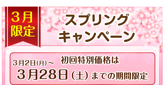 ホームページ特別キャンペーン