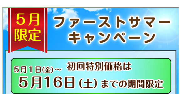 ホームページ特別キャンペーン
