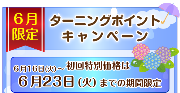 ホームページ特別キャンペーン