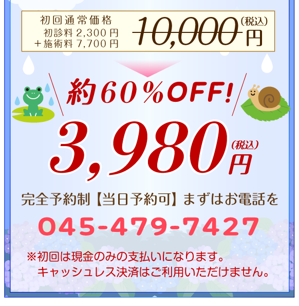 ホームページ特別キャンペーン