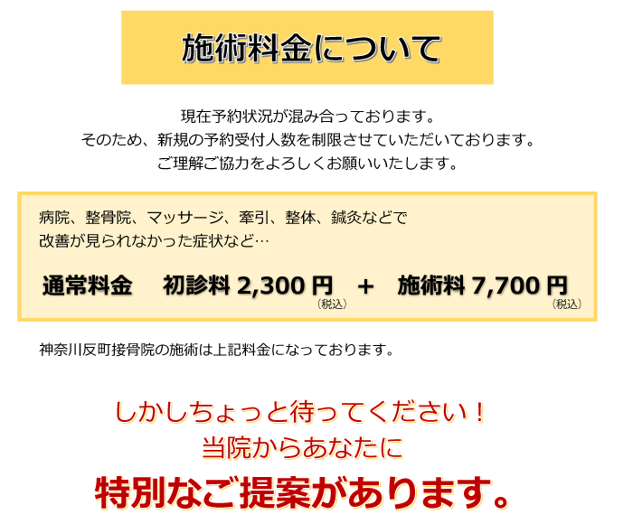 施術料金について
