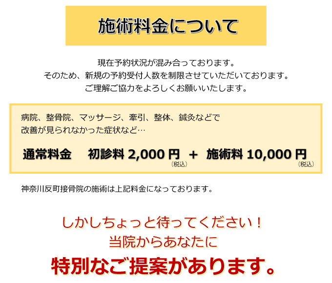 施術料金について